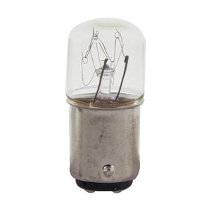 Satco S7768 CM8/A237 6 Watt/10 Watt miniature T6 Clear Double Contact Bayonet base 110 Volt/140 Volt