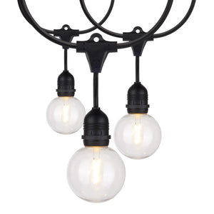 Satco S8034 24FT/LED/SL/G25/822K/120V 24Ft; LED String Light; Includes 12-G25 bulbs; 2000K; 120 Volts