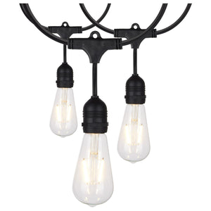 Satco S8036 24FT/VINT/SL/ST19/120V 24Ft; LED String Light; 12 Vintage ST19 bulbs Included; 120 Volts
