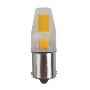 Satco S8688 LED/3W/BA15S/CL/3K/12V 3W LED 3000K Clear S.C Bayonet Base 12 Volt AC/DC