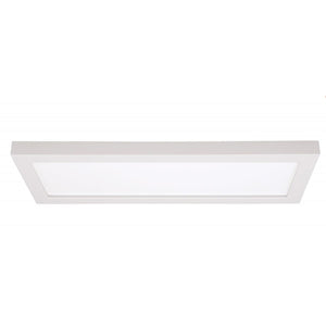 Satco S9368 16W/LED/5x18"FLUSH/30K/REC 16 watt 18" x 5" Flush Mount LED Fixture 3000K 90 CRI Rectangle Shape White Finish 120 volts