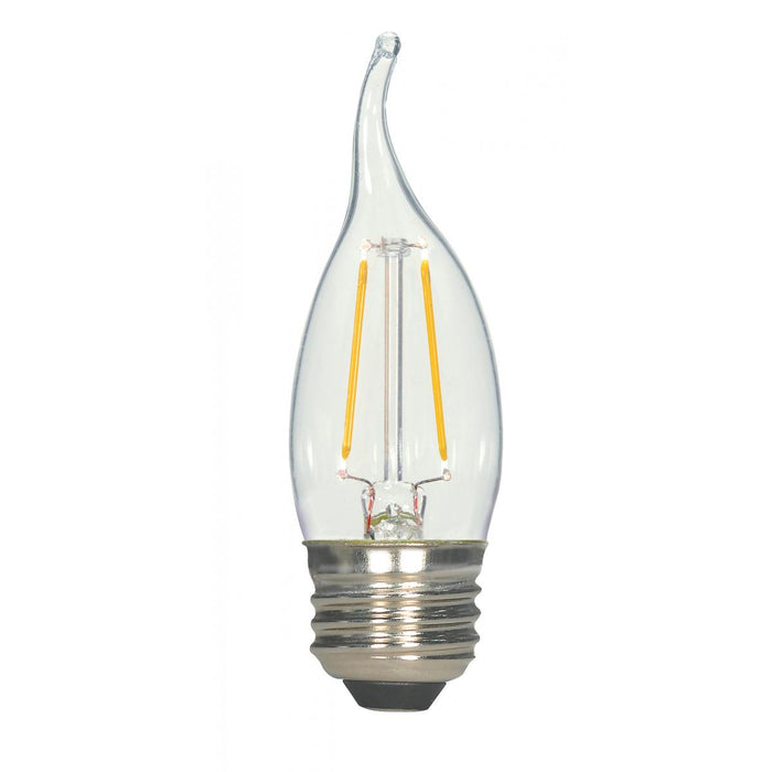 Satco S9571 2.5W EFC/LED/27K/120V 2.5 Watt CA11 LED Clear Medium base 2700K 250 Lumens 120 Volt