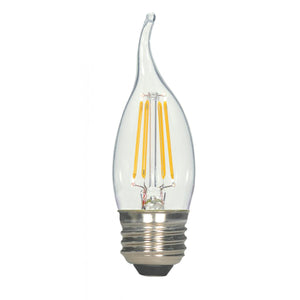 Satco S9573 4.5W EFC/LED/27K/120V 4.5 Watt CA11 LED Clear Medium base 2700K 450 Lumens 120 Volt