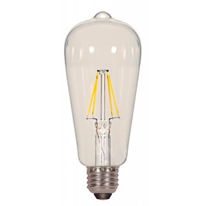 Satco S9581 7ST19/CL/LED/E26/27K/120V 6.5 Watt ST19 LED Clear Medium base 2700K 810 Lumens 120  Volt - NOW S21360