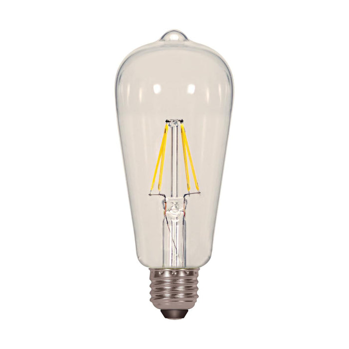Replacement for Satco S9895 7ST19/CL/LED/E26/30K/120V 6.5 Watt ST19 LED Clear Medium base 3000K 120 Volt - NOW S21361