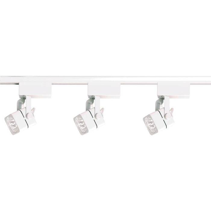 Satco TK310 3 Light - MR16 - Square Track Kit - 4 foot Track - Low Voltage - White
