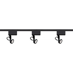 Satco TK315 3 Light - MR16 - Gimbal Ring Track Kit - 4 foot Track - Low Voltage - Black