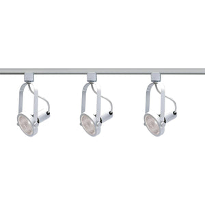Satco TK316 3 Light - PAR30 - Gimbal Ring Track Kit - 4 foot Track - White