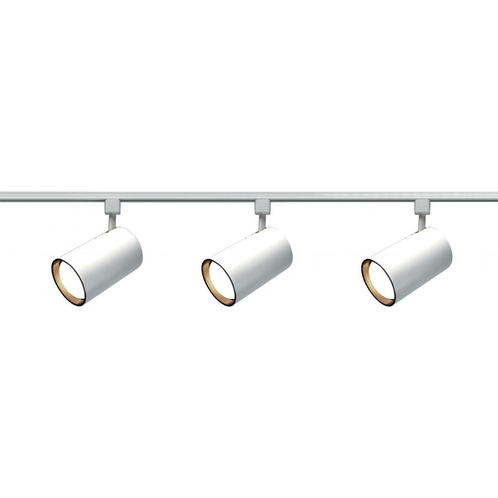 Satco TK318 3 Light - R30 - Straight Cylinder Track Kit - 4 foot Track - White
