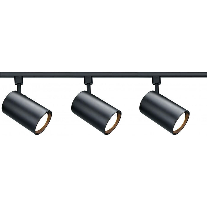 Satco TK319 3 Light - R30 - Straight Cylinder Track Kit - 4 foot Track - Black