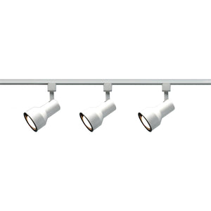 Satco TK320 3 Light - R30 - Step Cylinder Track Kit - 4 foot Track - White