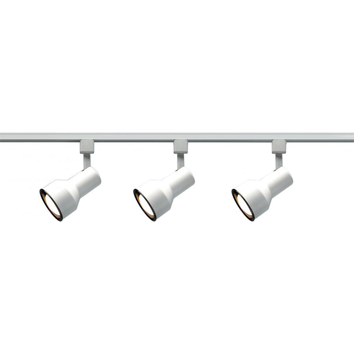 Satco TK320 3 Light - R30 - Step Cylinder Track Kit - 4 foot Track - White