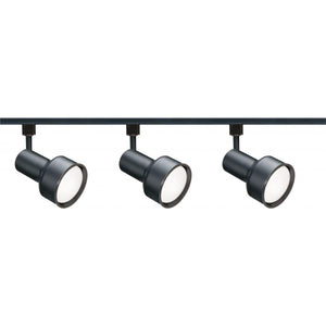 Satco TK321 3 Light - R30 - Step Cylinder Track Kit - 4 foot Track - Black