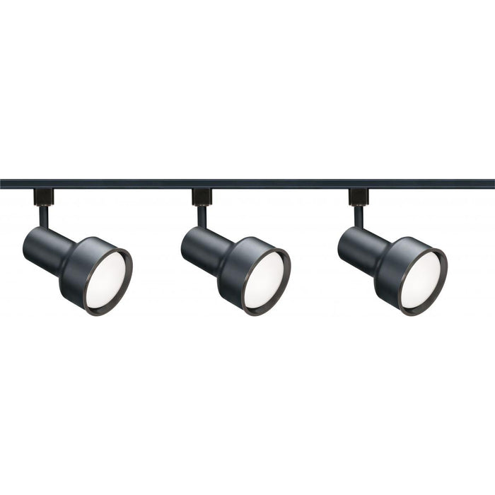 Satco TK321 3 Light - R30 - Step Cylinder Track Kit - 4 foot Track - Black