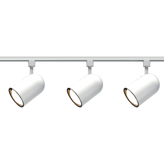 Satco TK322 3 Light - R30 - Bullet Cylinder Track Kit - 4 foot Track - White