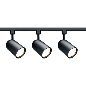Satco TK323 3 Light - R30 - Bullet Cylinder Track Kit - 4 foot Track - Black