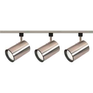 Satco TK341 3 Light - R30 - Straight Cylinder Track Kit - 4 foot Track - Brushed Nickel