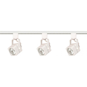 Satco TK345 3 Light - MR16 - Square Track Kit - 4 foot Track - Line Voltage - White