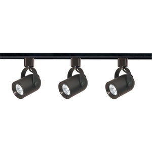 Satco TK349 3 Light - MR16 - Round Back Track Kit - 4 foot Track - Line Voltage - Black