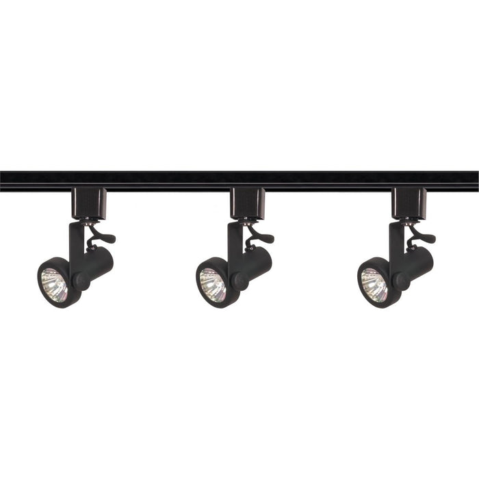 Satco TK352 3 Light - MR16 - Gimbal Ring Track Kit - 4 foot Track - Line Voltage - Black