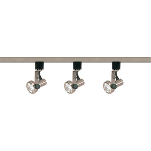 Satco TK353 3 Light - MR16 - Gimbal Ring Track Kit - 4 foot Track - Line Voltage - Brushed Nickel