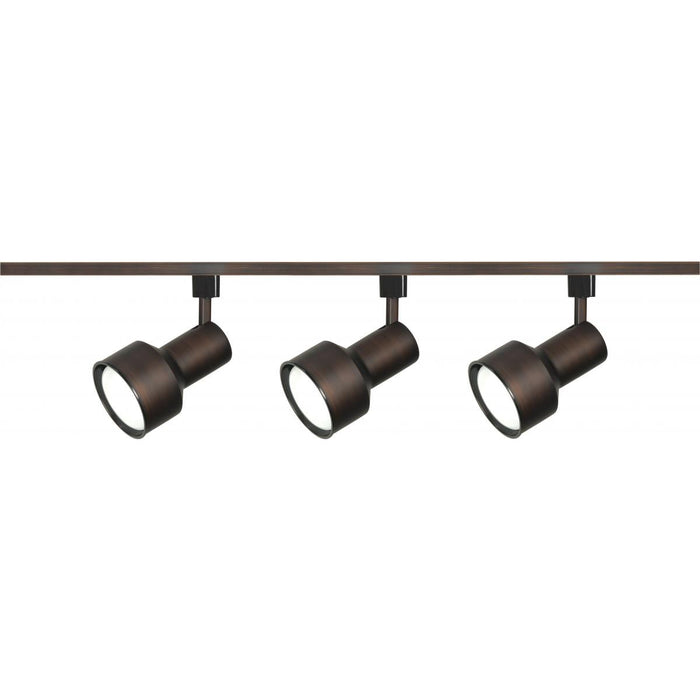Satco TK361 3 Light - R30 - Step Cylinder Track Kit - 4 foot Track - Russet Bronze