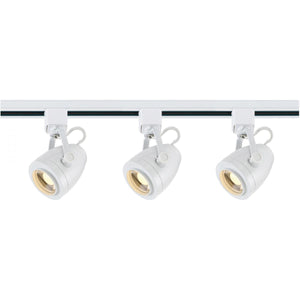 Satco TK413 Track Lighting Kit - 12 Watt LED - 3000K - 4 foot Track - 36 degree - Pinch back shape - White finish