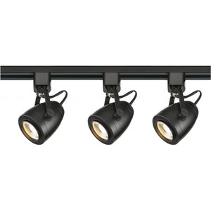 Satco TK414 Track Lighting Kit - 12 Watt LED - 3000K - 4 foot Track - 36 degree - Pinch back - Black finish