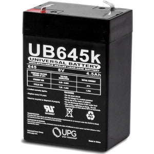 Exit/Multi-Purpose Battery 6V 4.5AH Sealed Lead-Acid - Universal