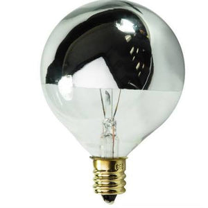 Satco S3246 60G16 1/2/SL 60W G16.5 Candelabra Base Half Chrome