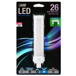 Feit PL26E/H/841/LED 12 Cool White 1100 Lumen 4100K Horizontal - 12 PER CASE ONLY!