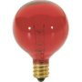 Satco S3833 10G12.5/R 10 Watt 120 Volt G12.5 Candelabra Base Red Globe