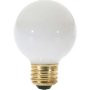 Satco S3827 25W 120V Globe G18.5 Gloss White E26 Base