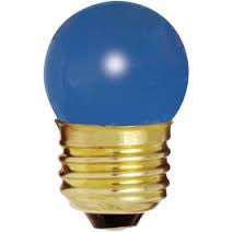 Satco S4508 7-1/2S11/B 7.5 Watt 120 Volt S11 Medium Base Ceramic Blue