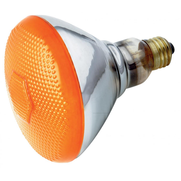 Satco S4425 100W 120V BR38 Amber E26 Base