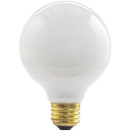Bulbrite 340025 25G30WH G30 Opaque Globe Bulb, Warm White, 25 W, 125 V