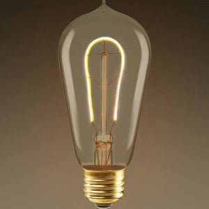 Bulbrite 776513 LED4ST18/22K/FIL-NOS/CURV/1890 LED Edison Bulb 4W Vintage Light Bulb 2200 Kelvin Dimmable