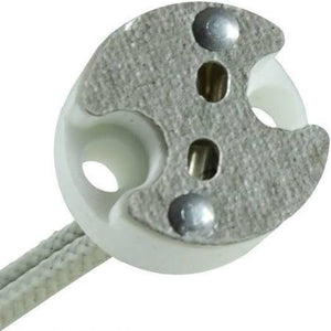 Satco 80-2049 Mini Bi-Pin Socket 5 to 750 Watts Ceramic Body Mica Cover 250 Volt