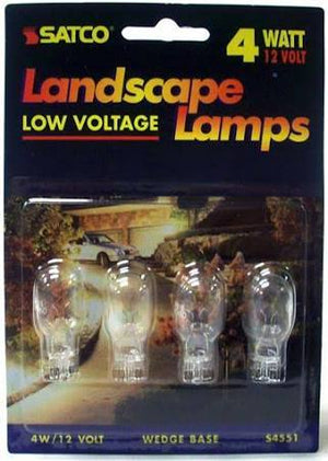 Satco S4554 18W 12V T8 W2.1x9.5d Mini Wedge Landscape Lamps 12V