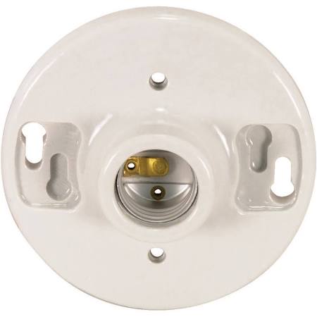 Satco 90-445 2-Terminal Porcelain Medium Base Ceiling Receptacle