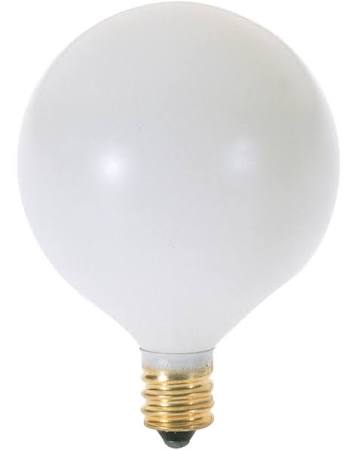 Satco S3752 15W G16 1/2 CAND WHT - TWO PACK